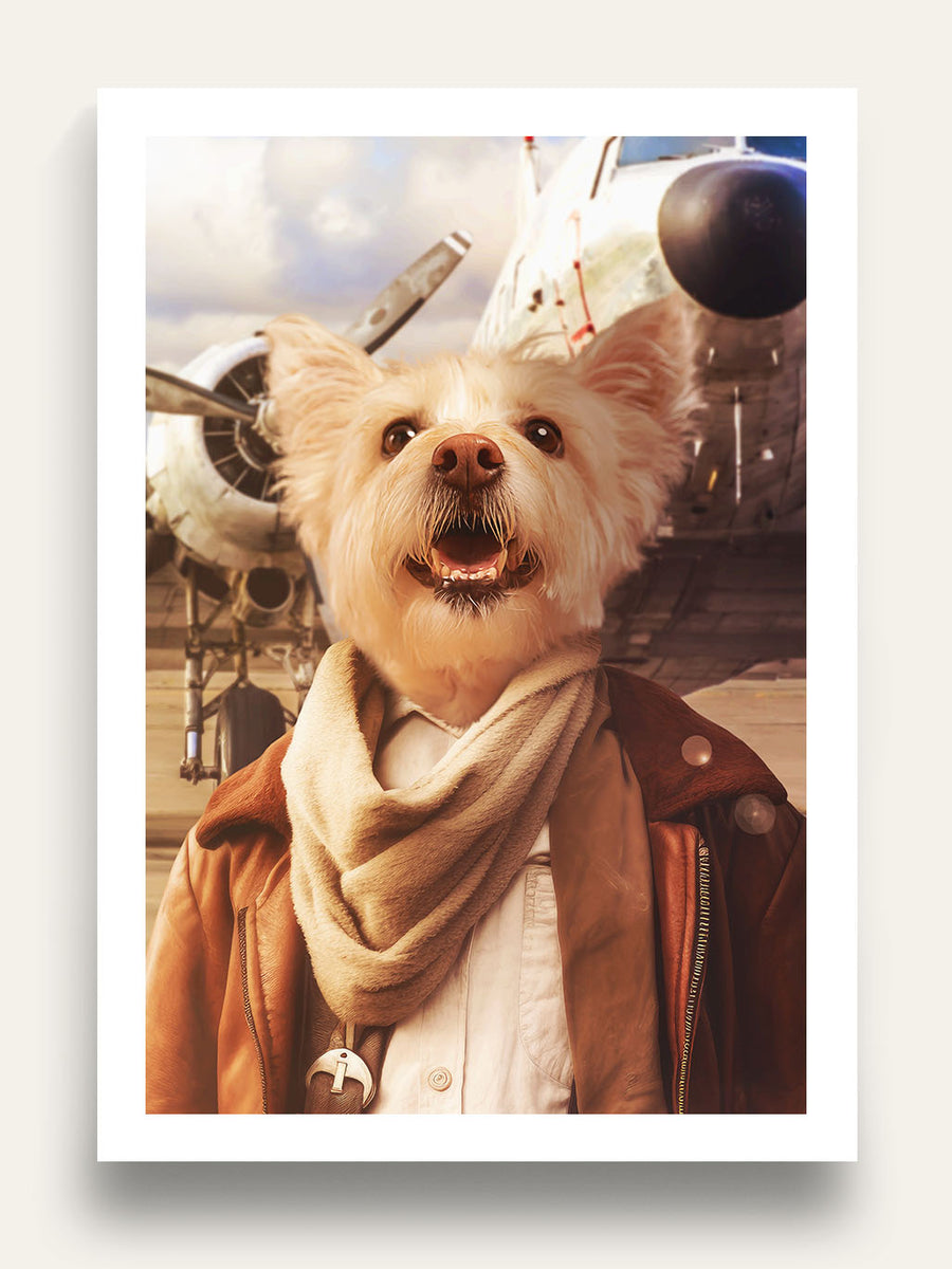 Amelia Earhart - Custom Pet Portrait