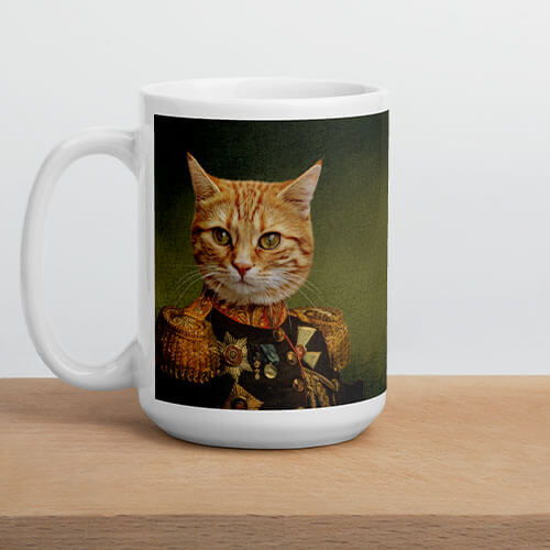 Personalised Mug with Cat Portrait