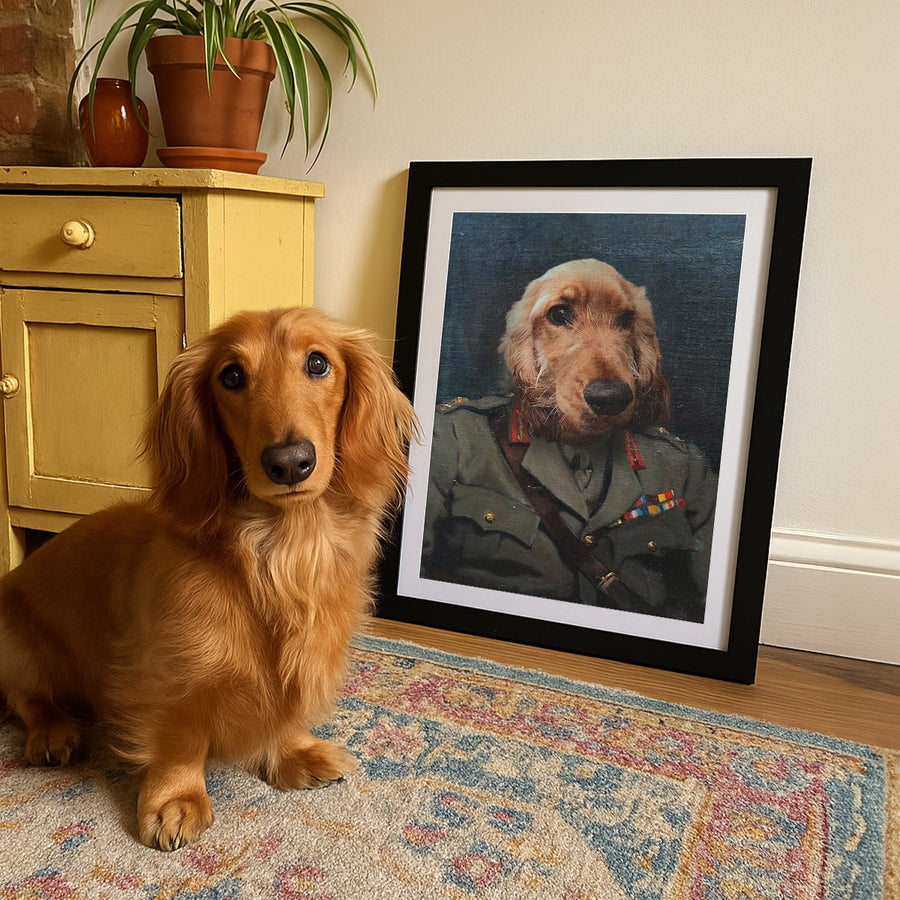 The Soldier - Custom Vintage Pet Portrait