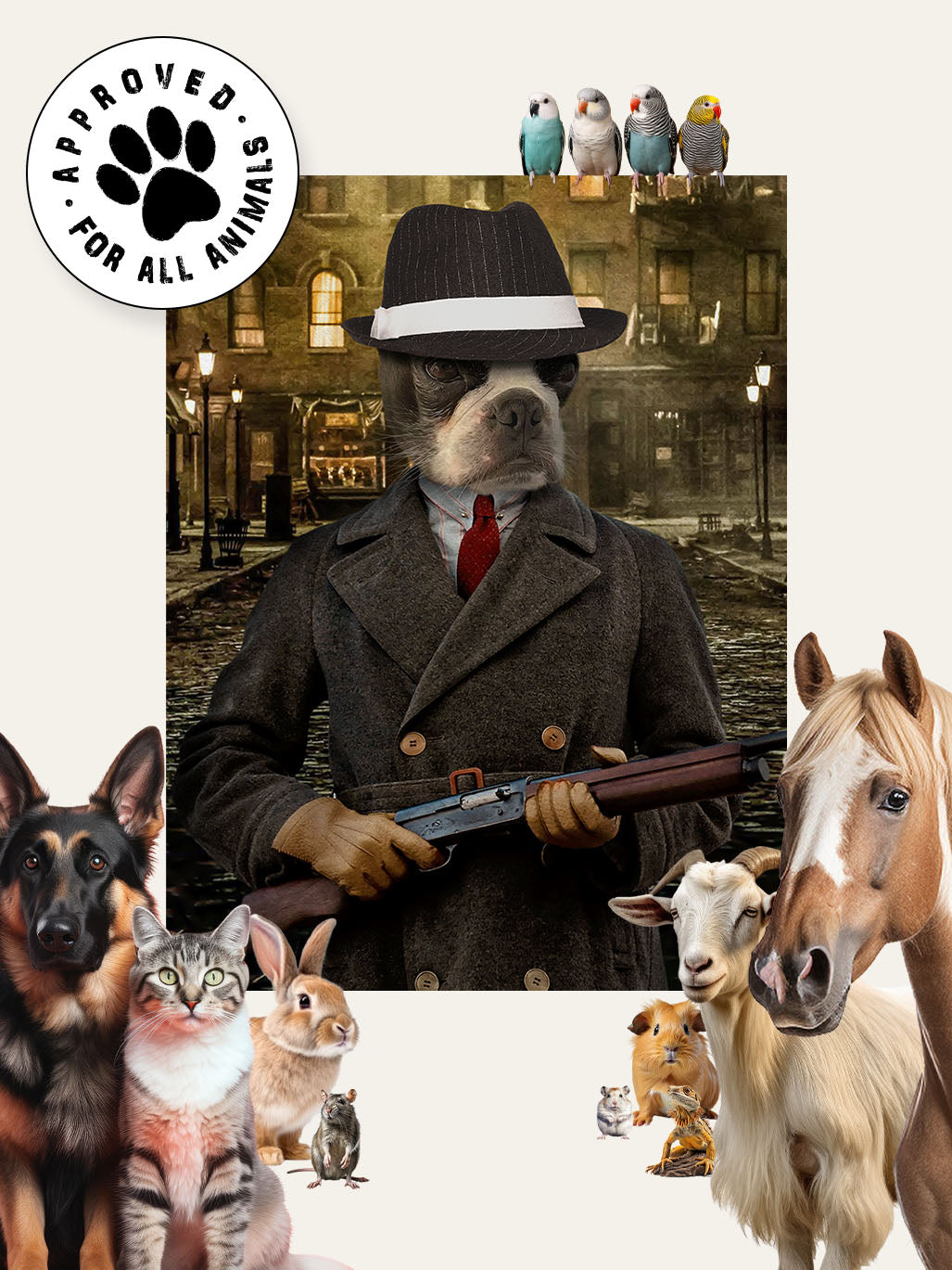 The 1920s Gangster - Custom Pet Portrait