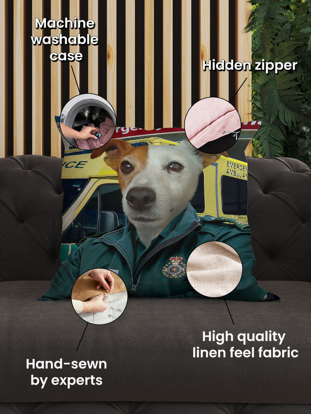Ambulance Driver - Custom Pet Cushion