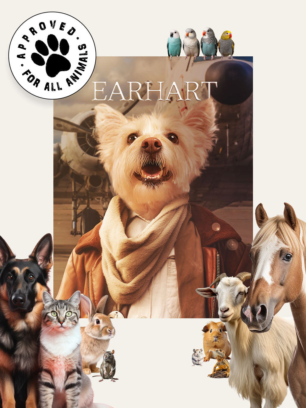 Amelia Earhart – Custom Pet Canvas