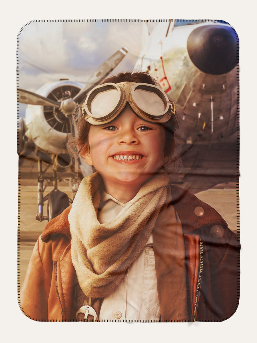 Amelia Earhart - Custom Kids Blanket
