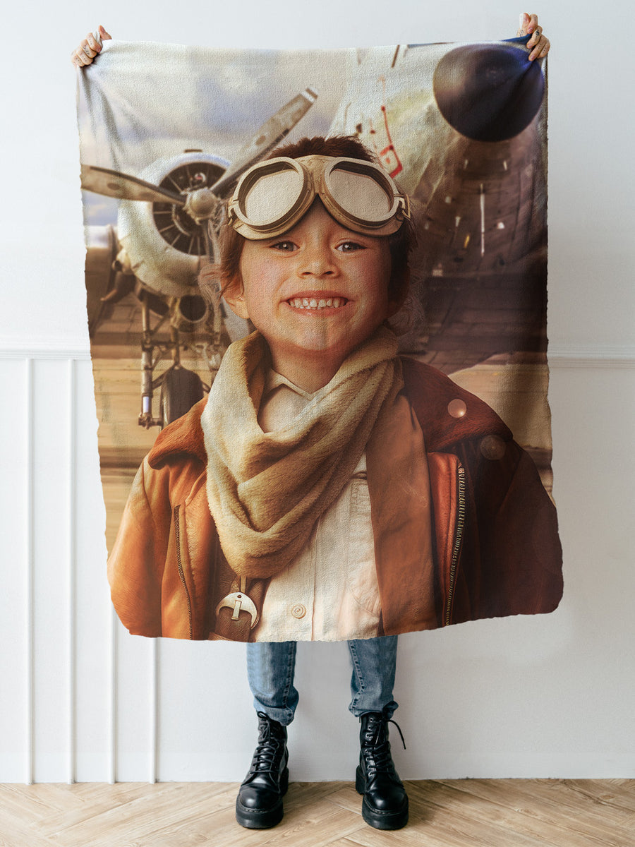 Amelia Earhart - Custom Kids Blanket
