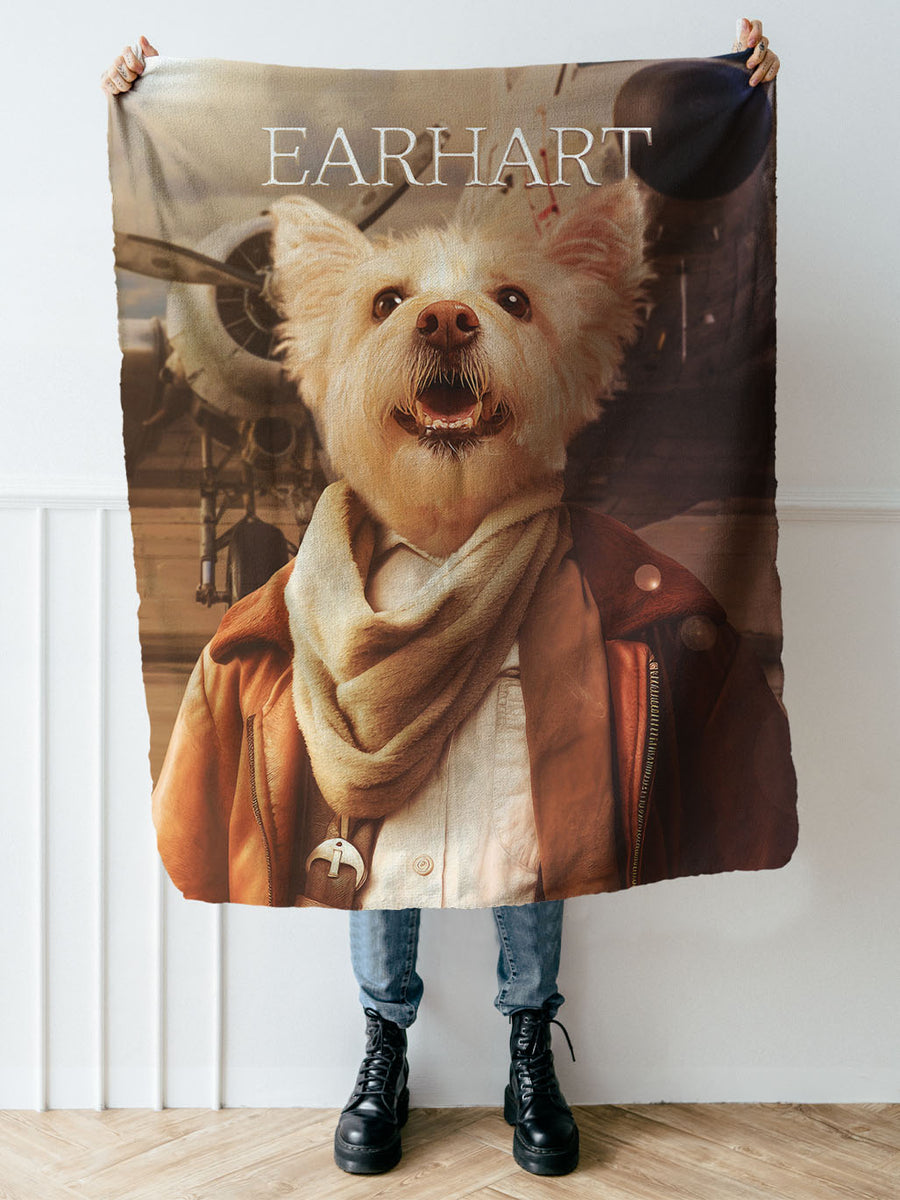 Amelia Earhart - Custom Pet Blanket