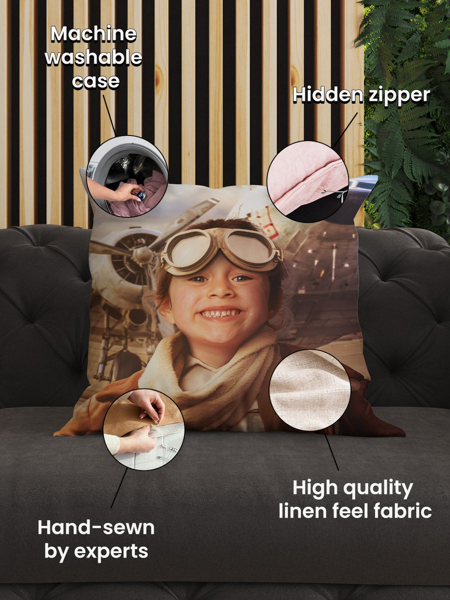 Amelia Earhart - Custom Kids Cushion