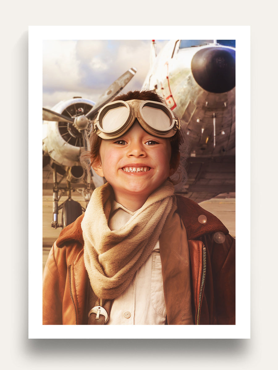 Amelia Earhart - Custom Kids Portrait