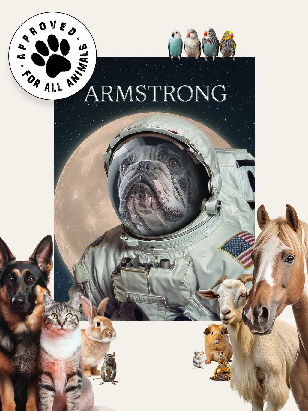 Neil Armstrong - Custom Pet Blanket