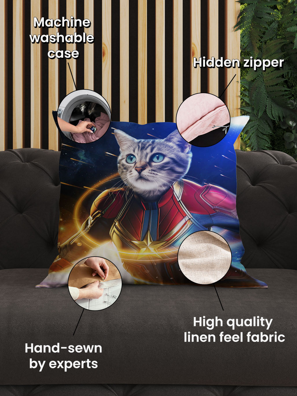 Captain Mighty - Custom Pet Cushion