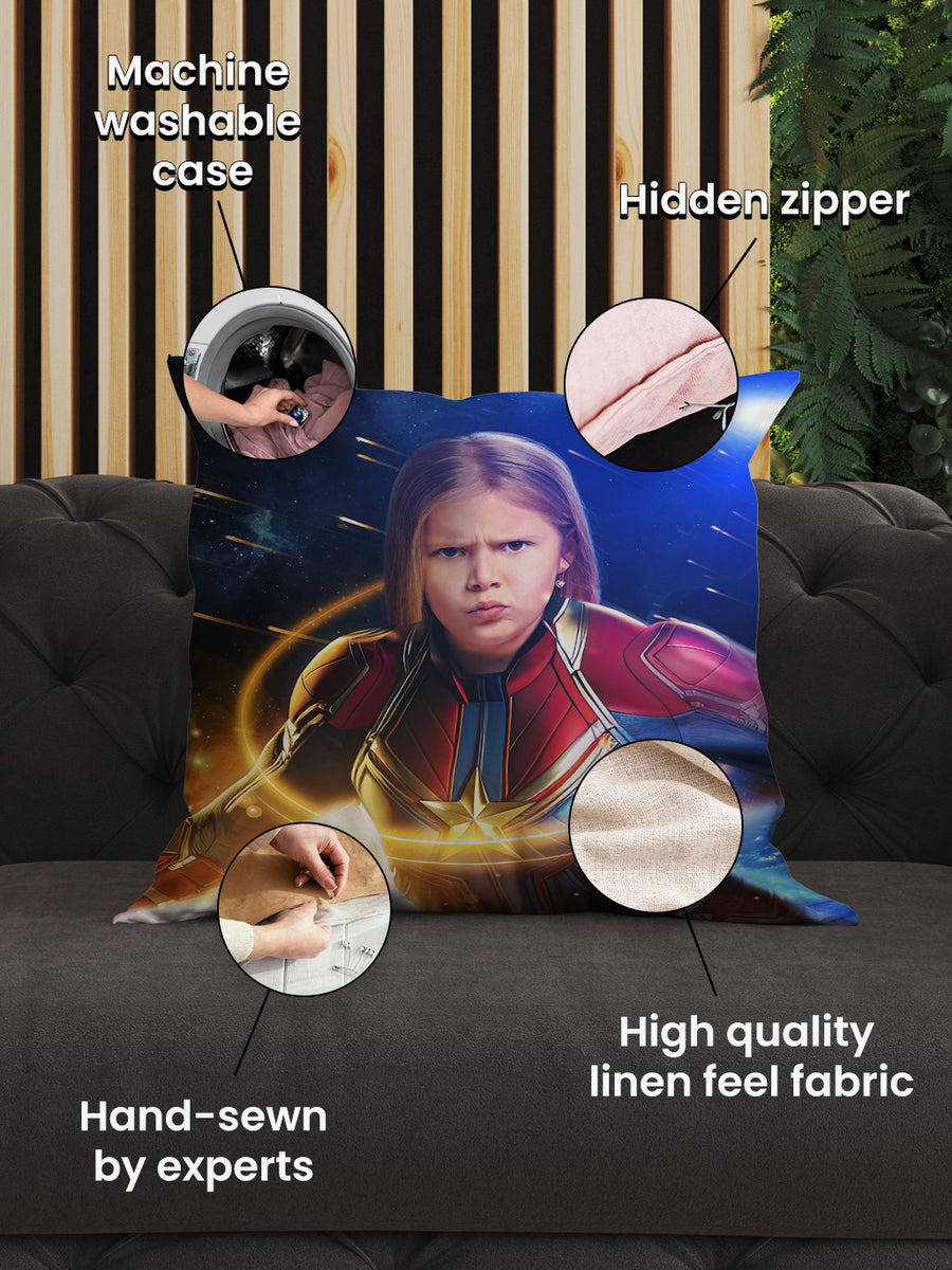 Captain Mighty - Custom Kids Cushion