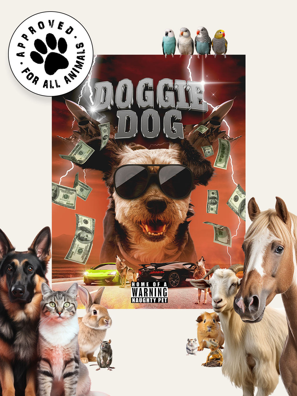 Cash Money Treats - Custom Pet Portrait