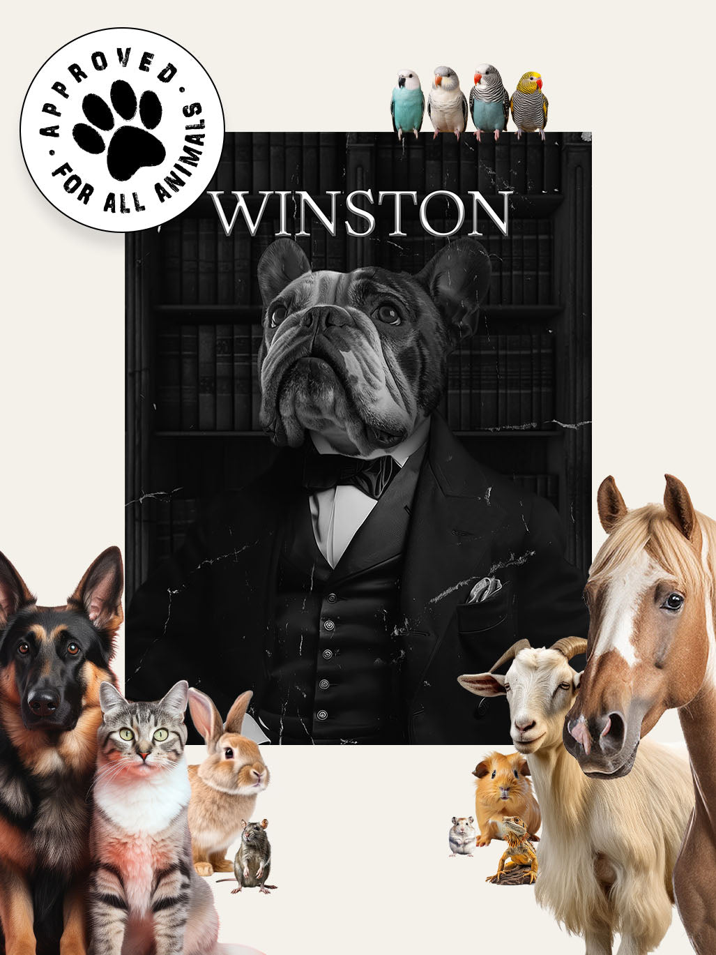 Winston Churchill - Custom Pet Canvas