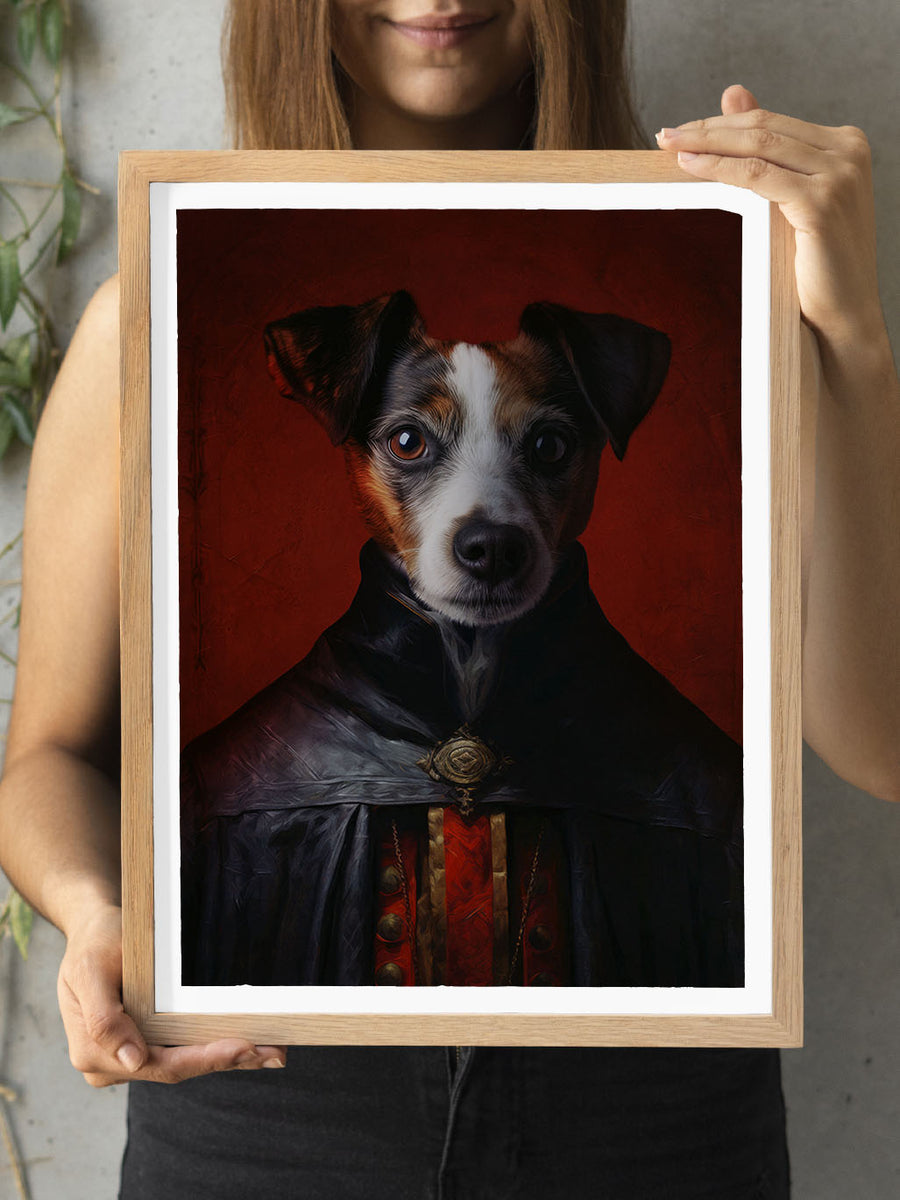 Dracula Halloween Custom Pet Portrait