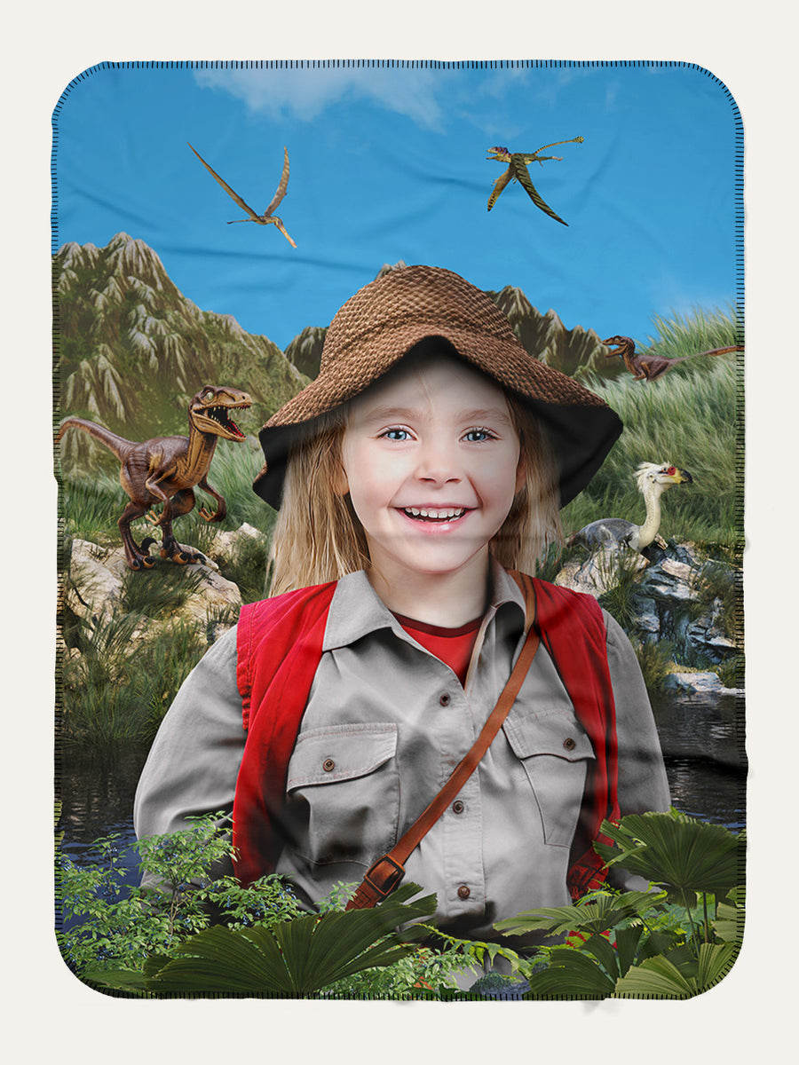 Dino Explorer - Custom Kids Blanket