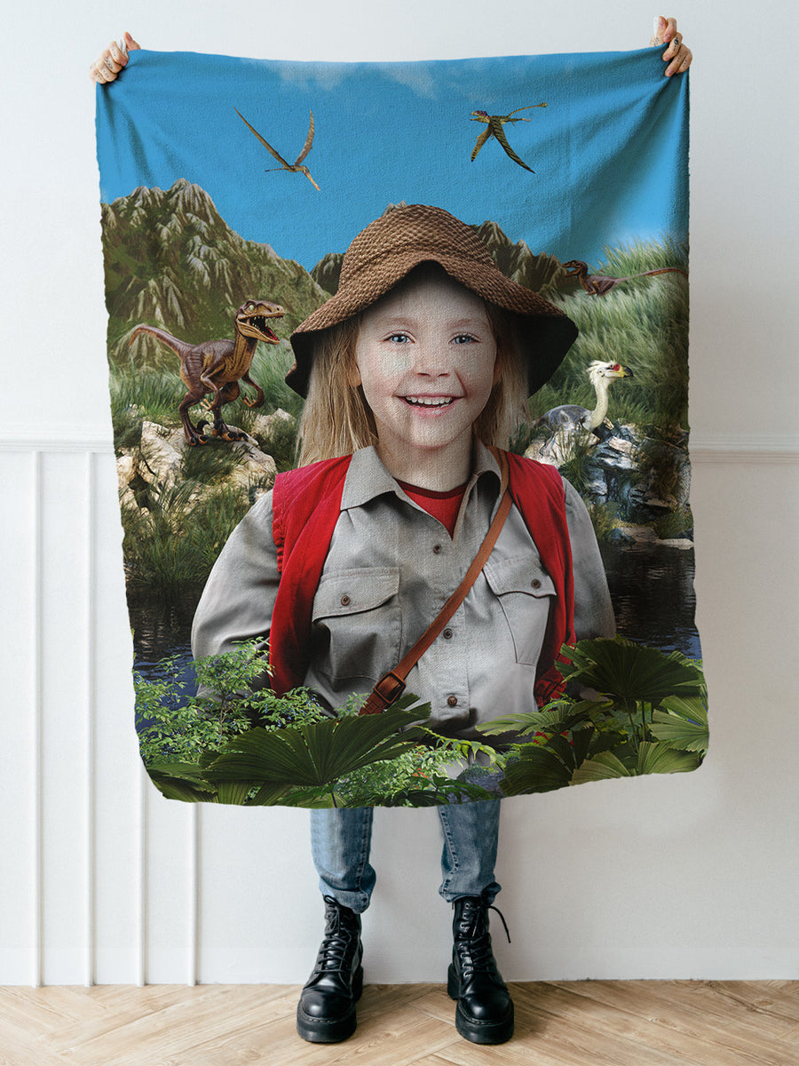 Dino Explorer - Custom Kids Blanket