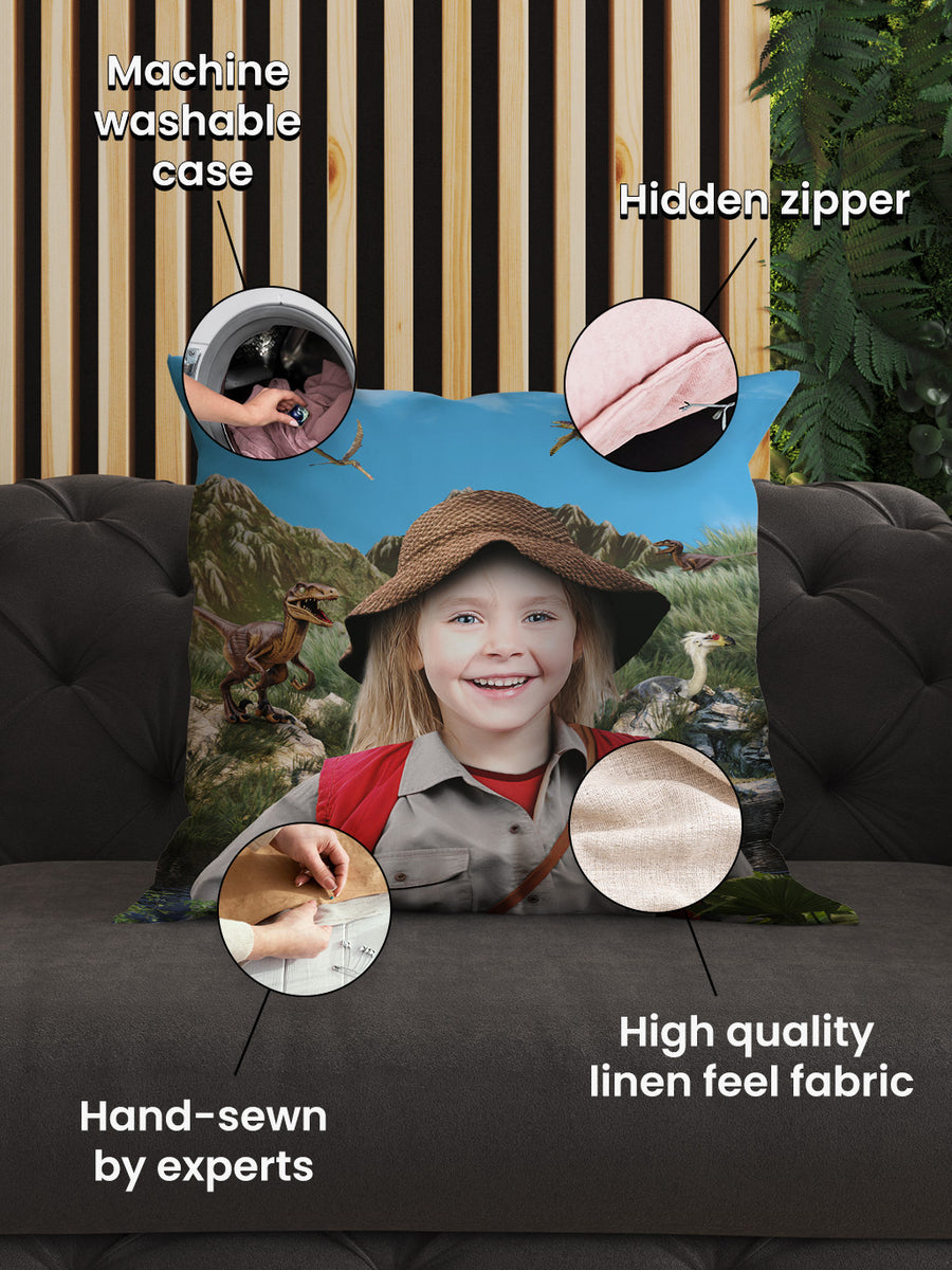 Dino Explorer - Custom Kids Cushion