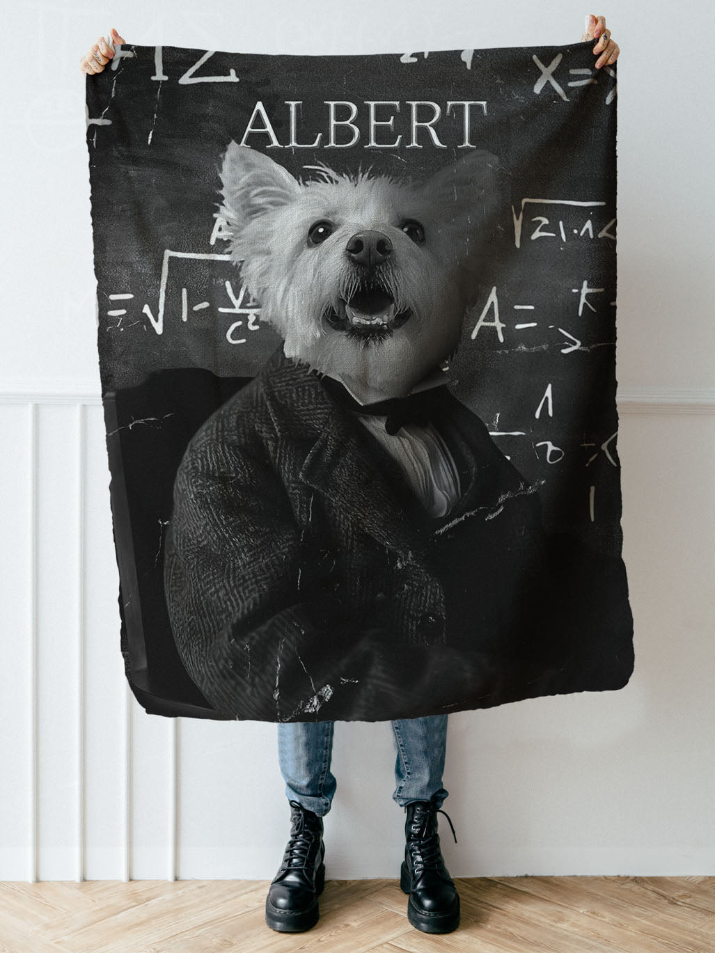 Albert Pawstein Personalized 2024 Pet Blanket