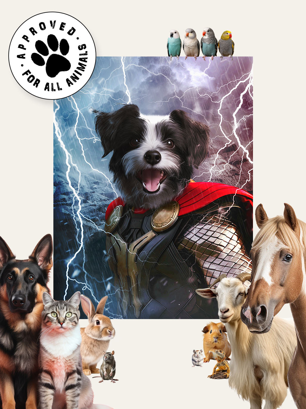God of Thunder - Custom Pet Canvas