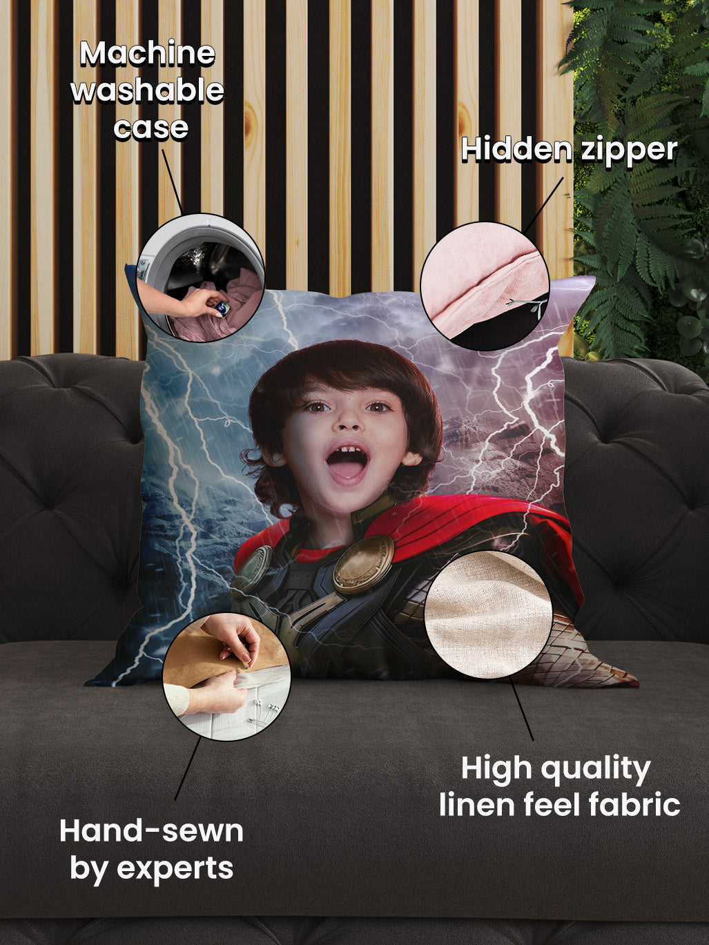 God of Thunder - Custom Kids Cushion