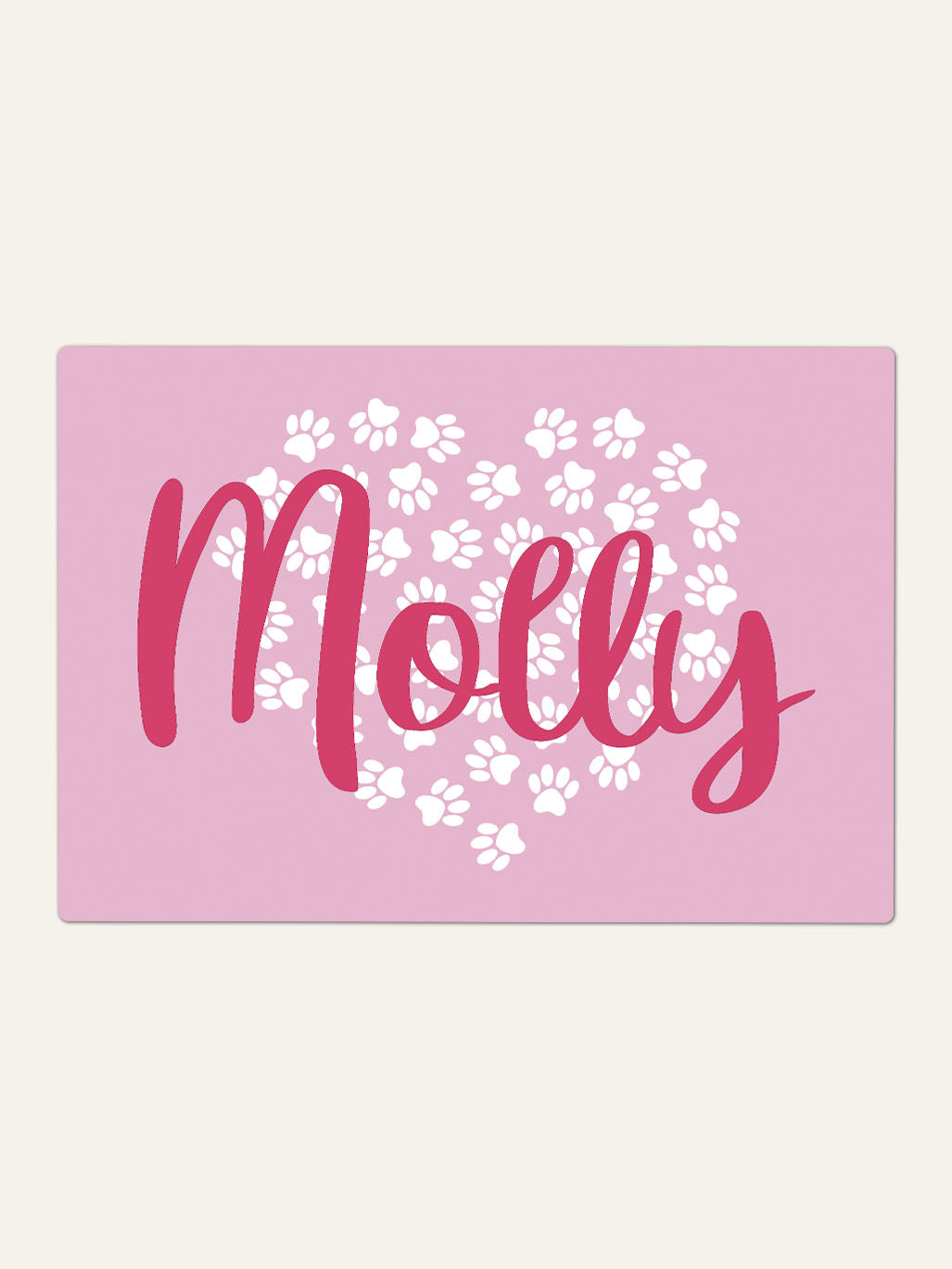 Happy - Personalised Pet Bowl Mat