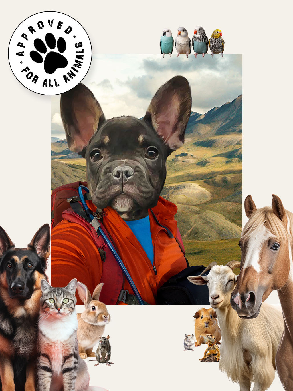 The Hiker - Custom Pet Portrait