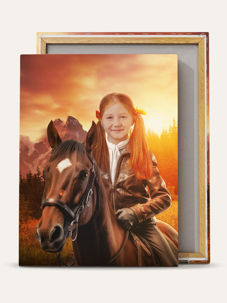 Horse Rider - Custom Kids Canvas