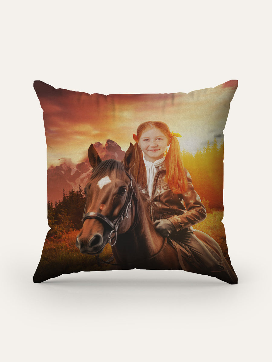 Horse Rider - Custom Kids Cushion