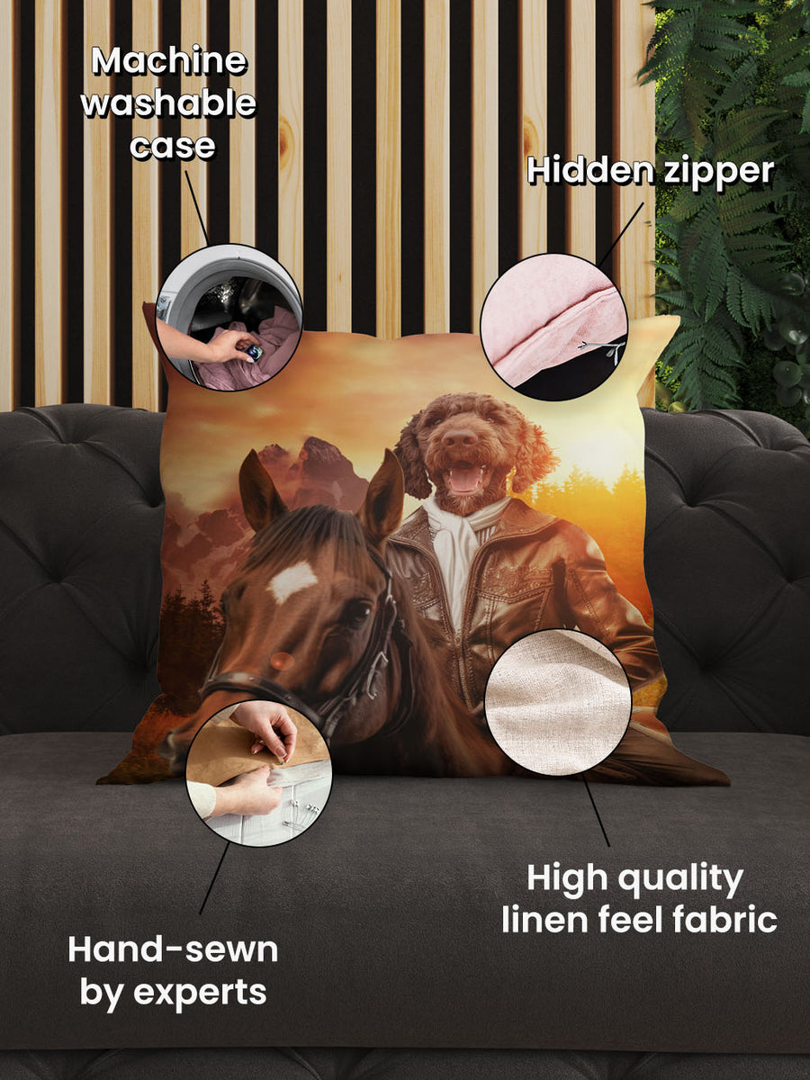Horse Rider - Custom Pet Cushion