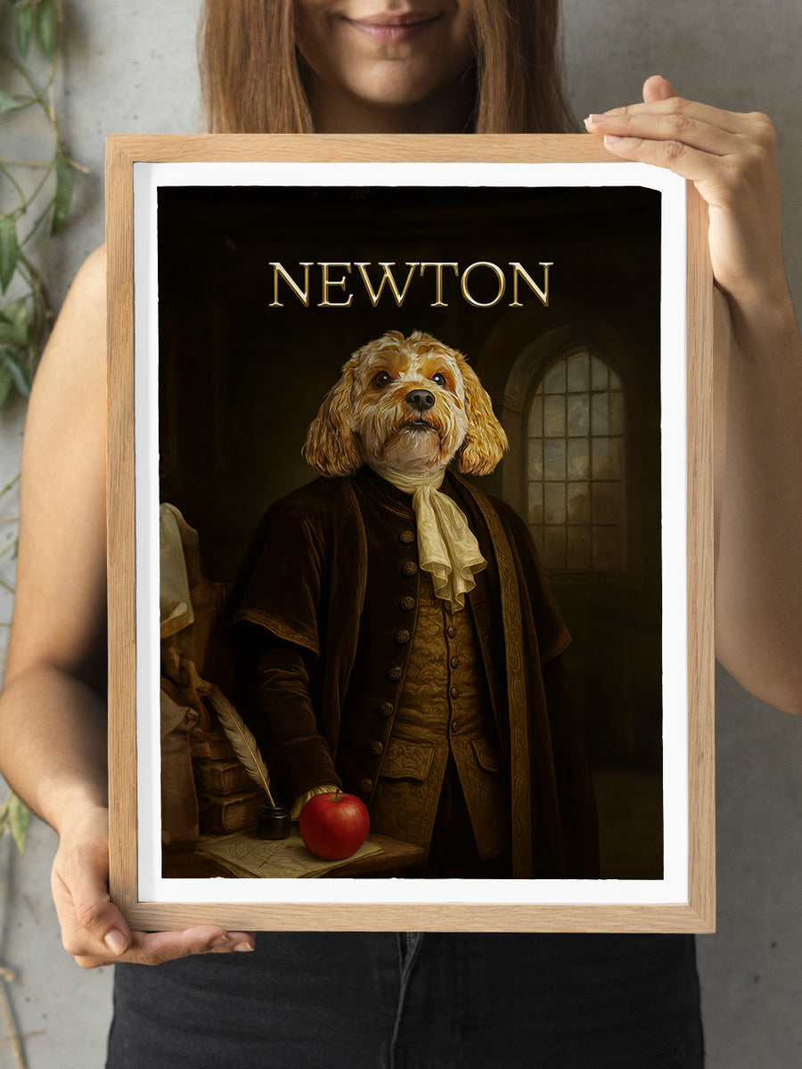 Isaac Newton - Custom Pet Portrait
