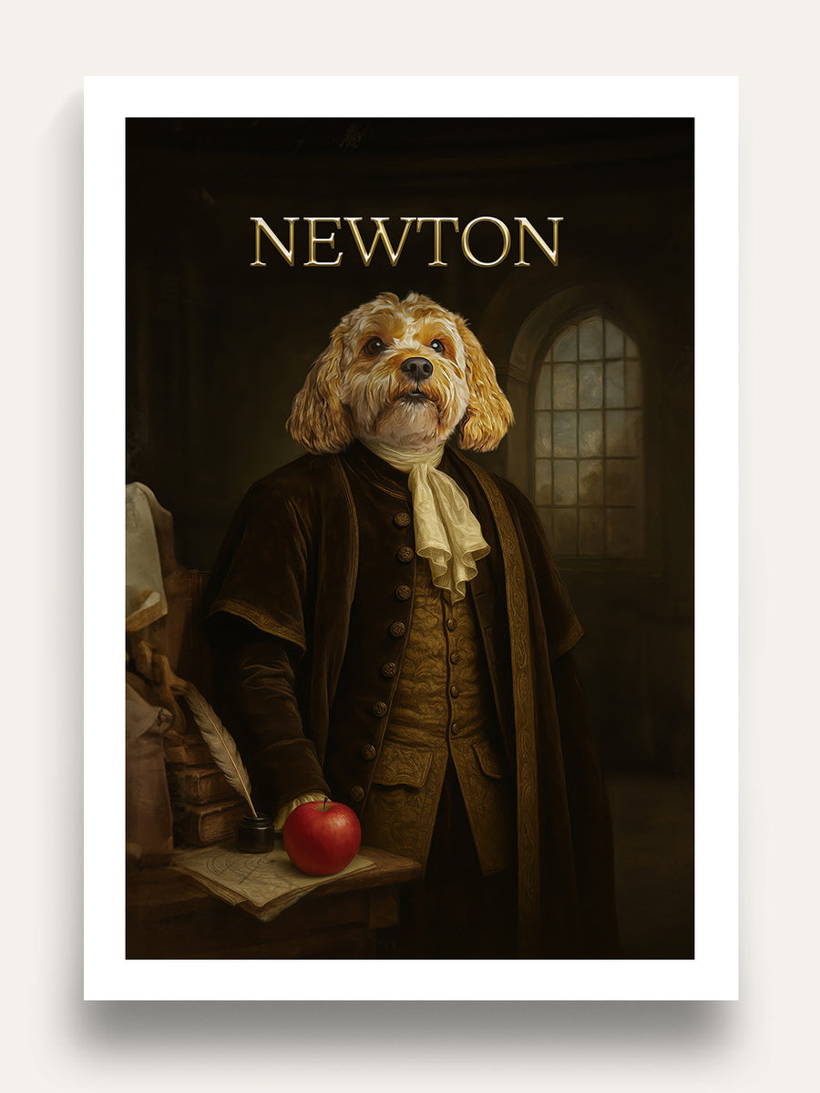 Isaac Newton - Custom Pet Portrait