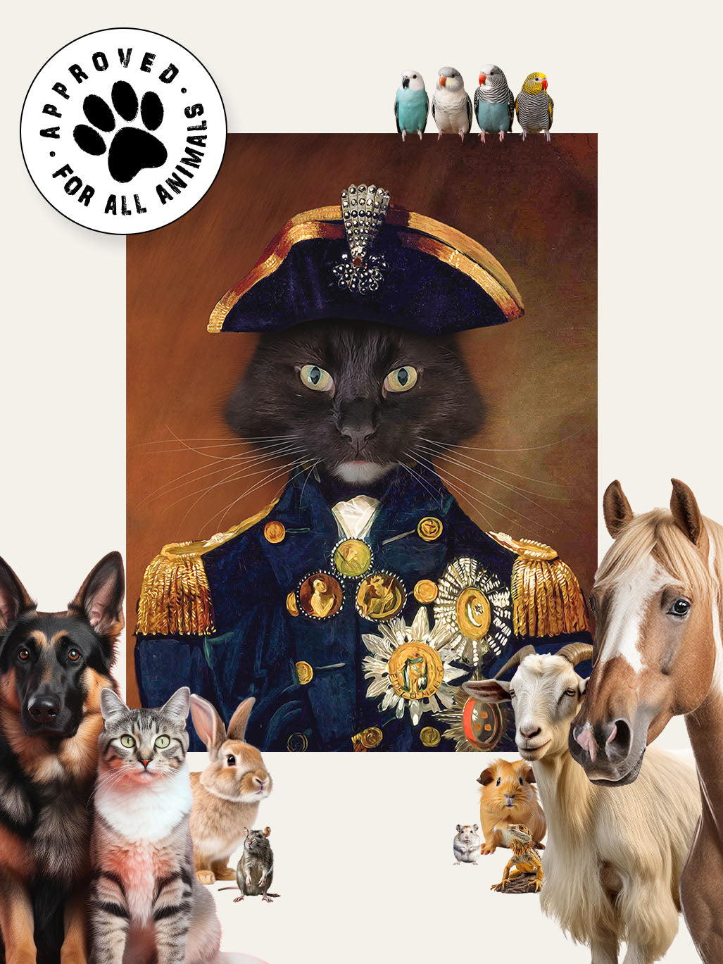 Lord Nelson - Custom Vintage Pet Portrait
