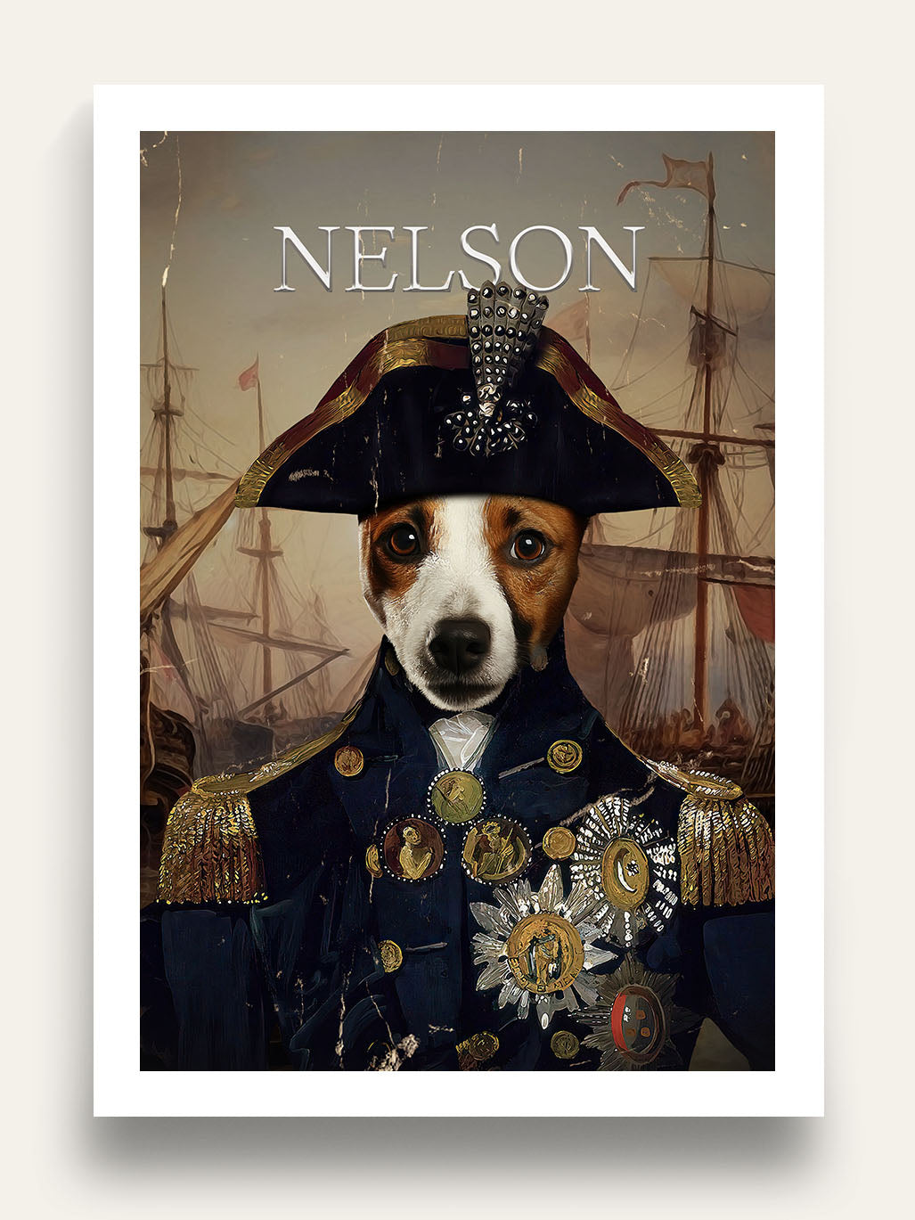 Lord Nelson - Custom Vintage Pet Portrait