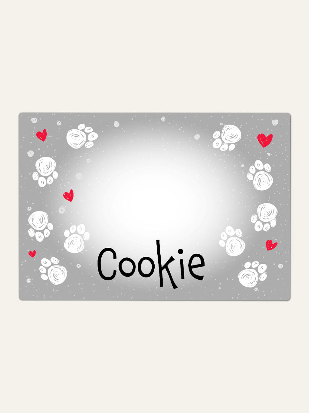 Love - Personalised Pet Bowl Mat