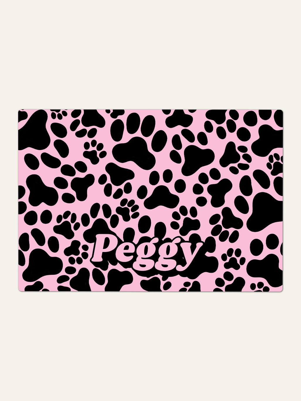 Retro - Personalised Pet Bowl Mat