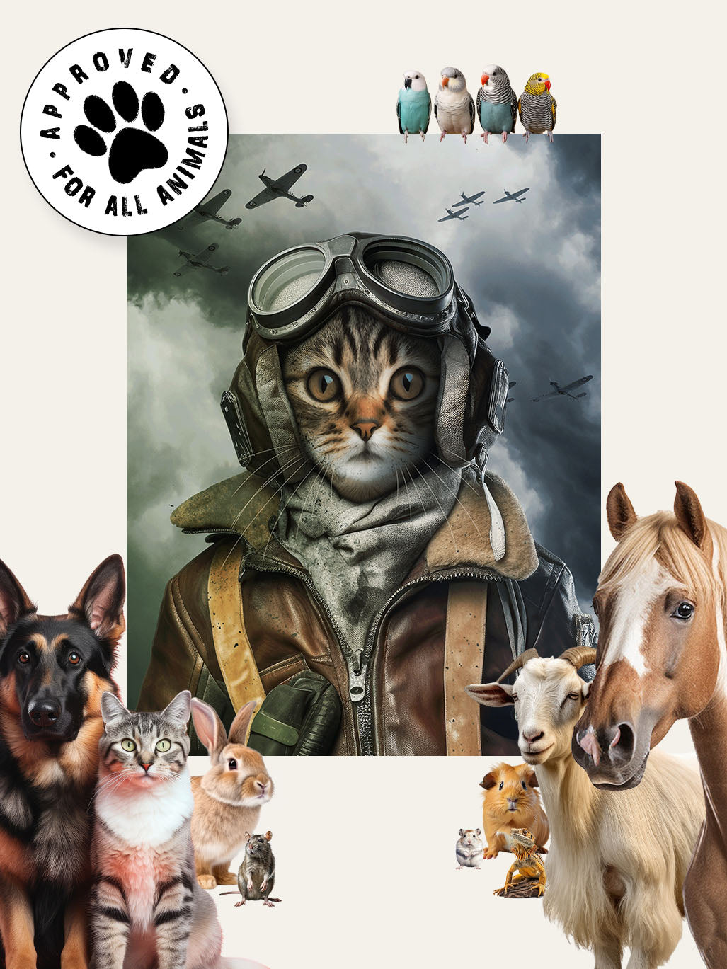 Spitfire Pilot – Custom Pet Canvas