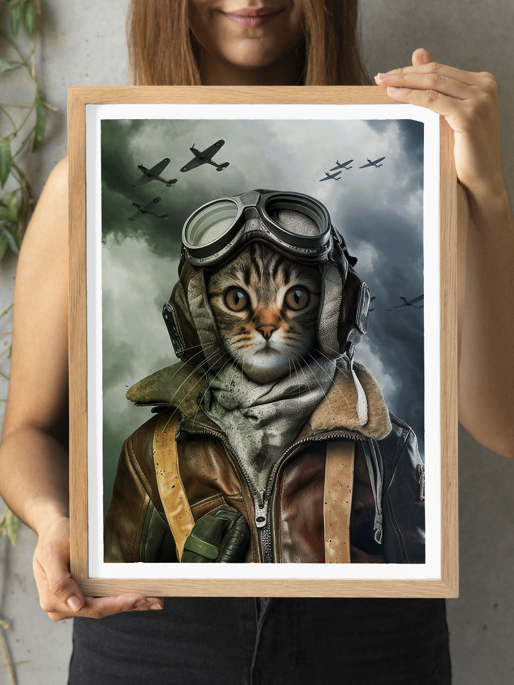 Spitfire Pilot - Custom Pet Portrait