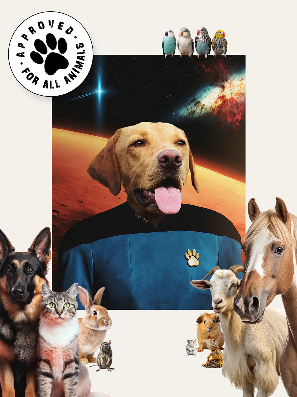 The Space Voyager (Male) – Custom Pet Canvas