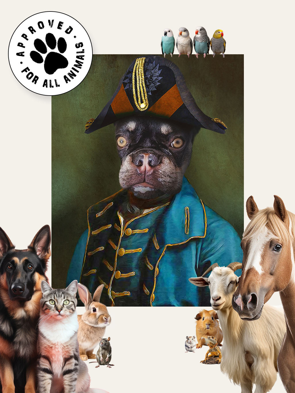 The Admiral – Custom Vintage Pet Canvas