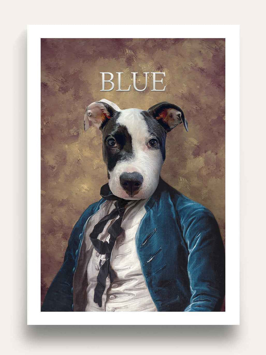 The Blue Boy - Custom Vintage Pet Portrait - Purr & Mutt