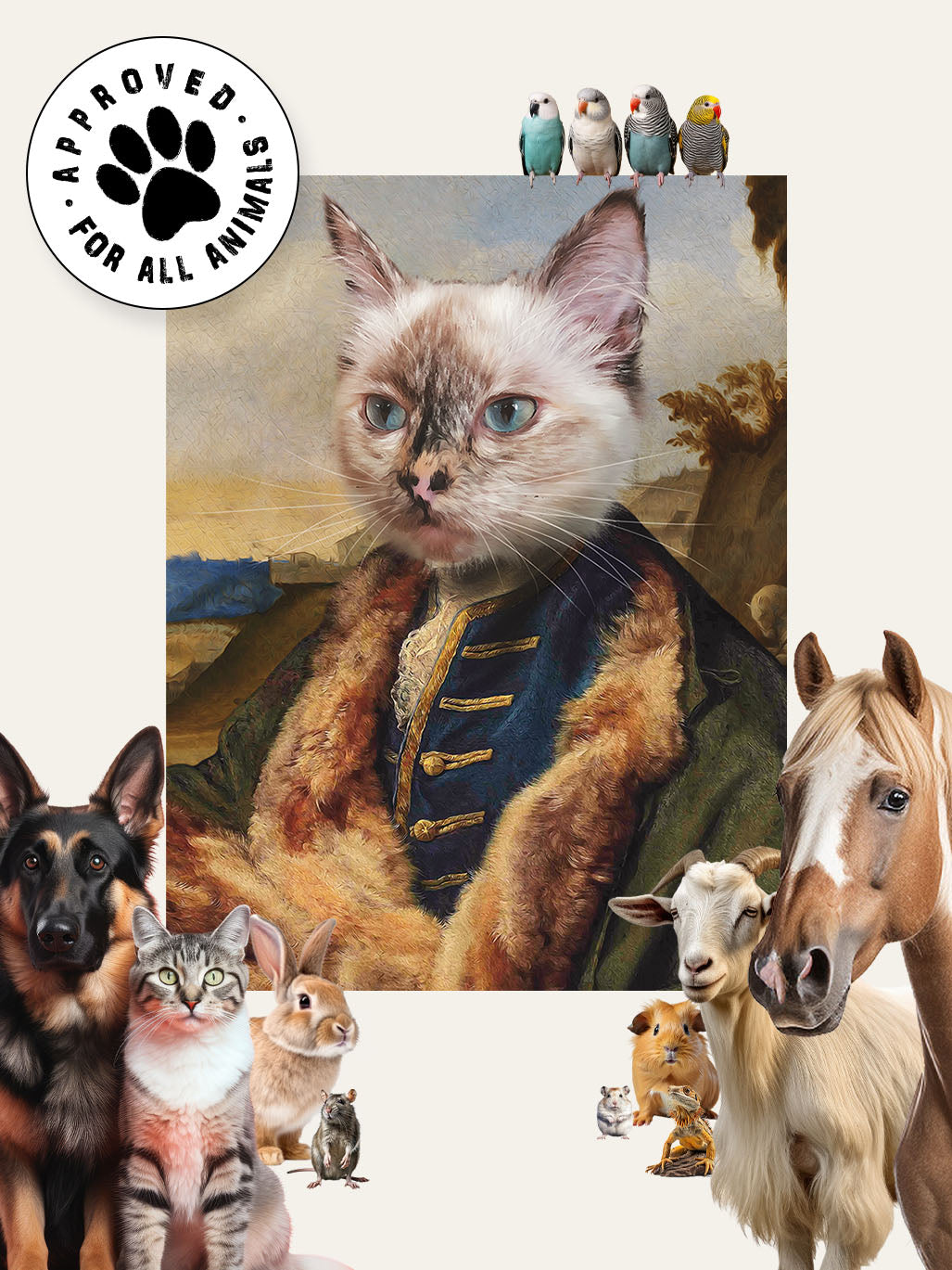 The Count- Custom Vintage Pet Portrait