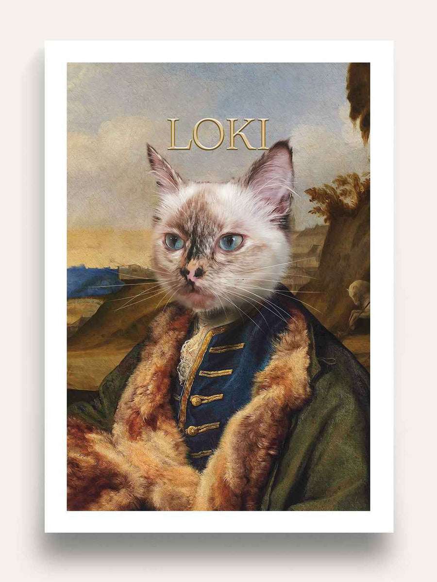 The Count- Custom Vintage Pet Portrait - Purr & Mutt
