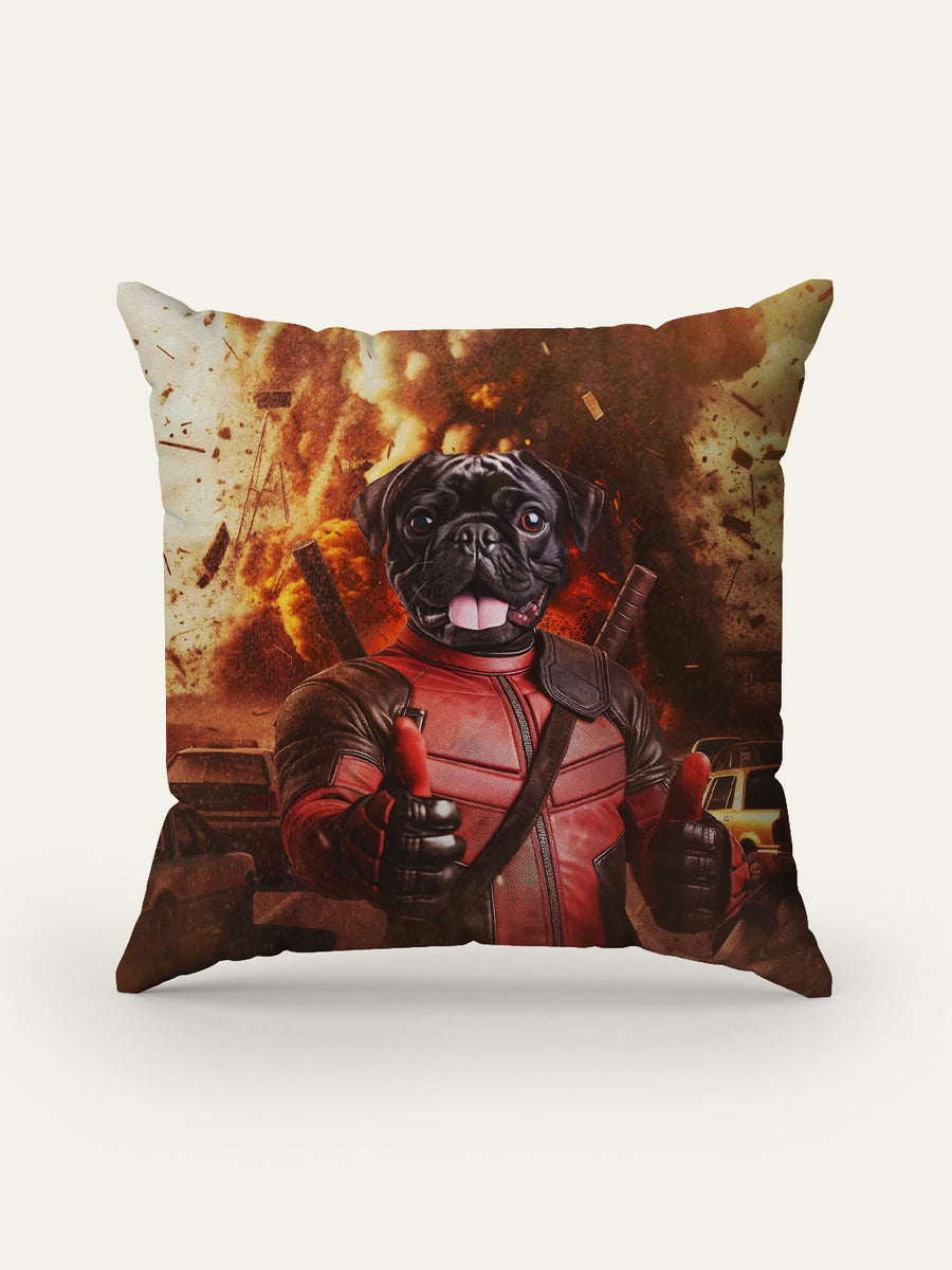 The Crimson Comedian - Custom Pet Cushion