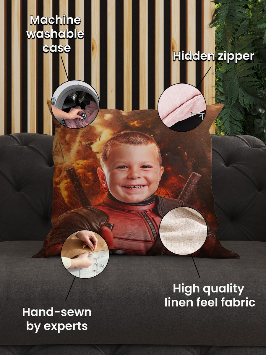 The Crimson Comedian - Custom Kids Cushion