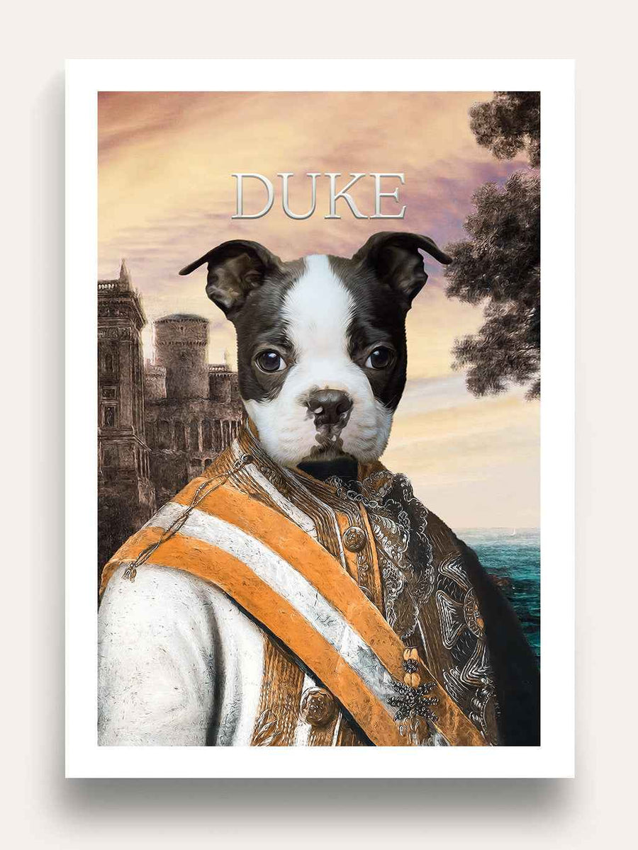 The Duke - Custom Vintage Pet Portrait - Purr & Mutt