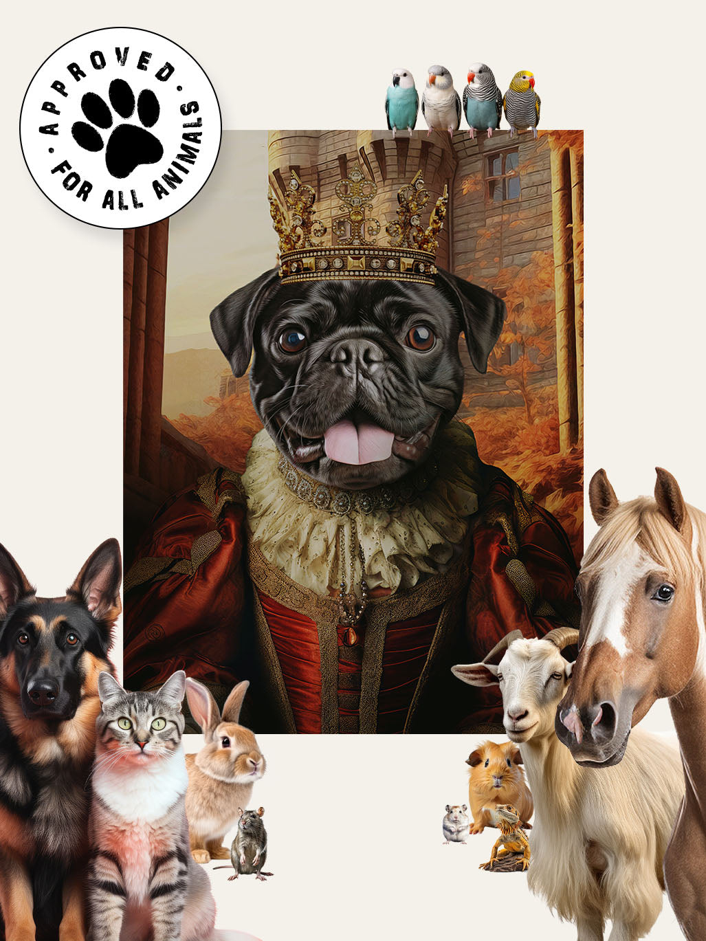 The Fearless Queen – Custom Pet Canvas