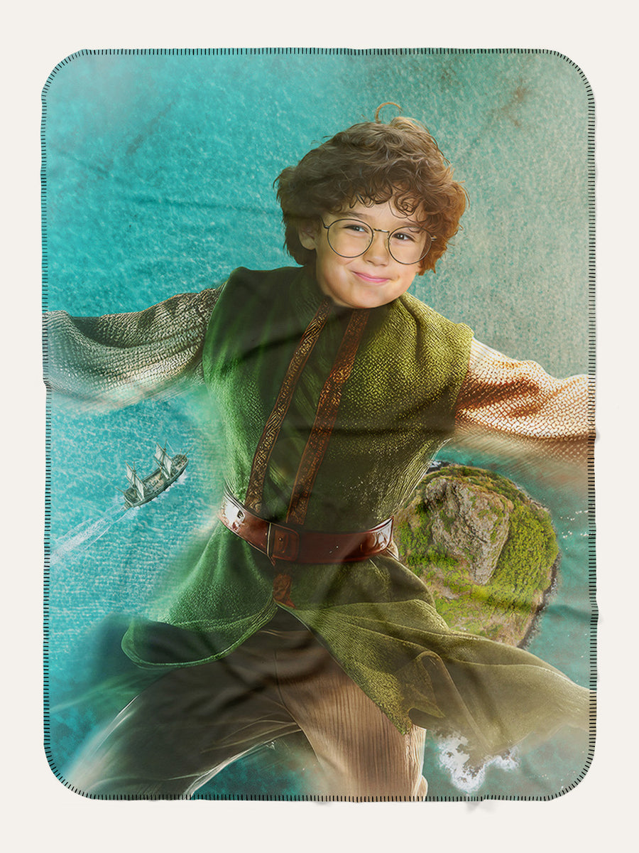 The Flying Boy - Custom Kids Blanket