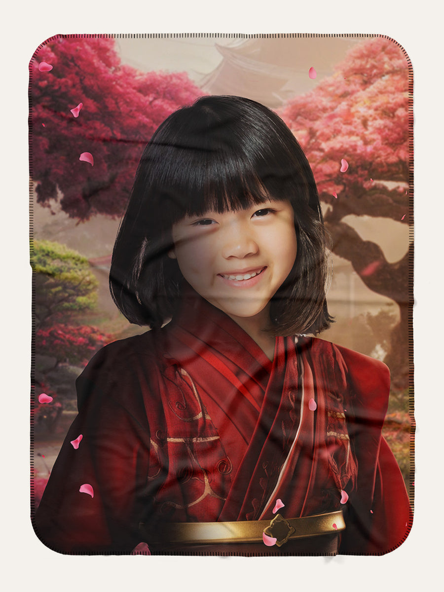 The Girl Warrior - Custom Kids Blanket