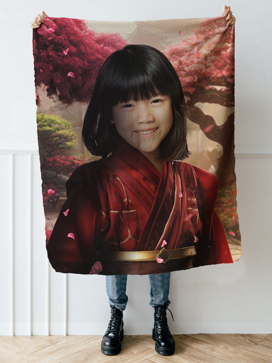 The Girl Warrior - Custom Kids Blanket
