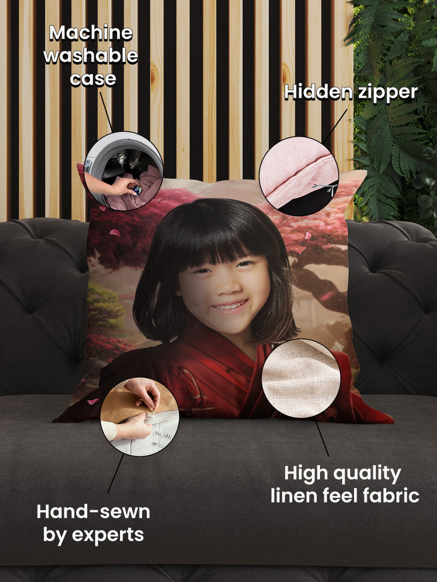 The Girl Warrior - Custom Kids Cushion