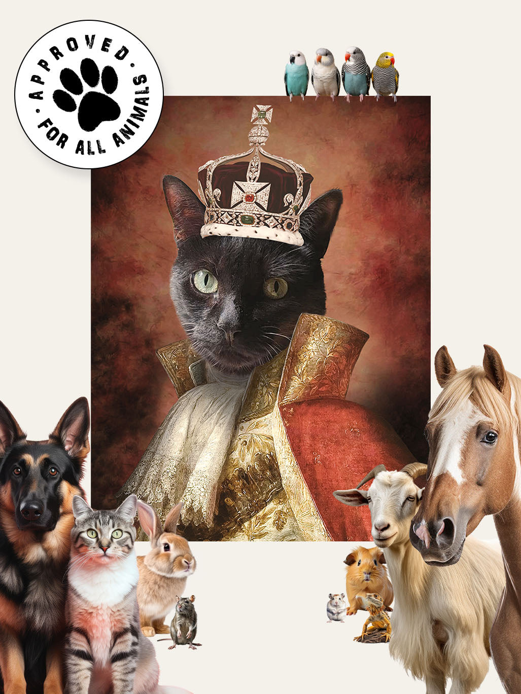 The King – Custom Vintage Pet Canvas